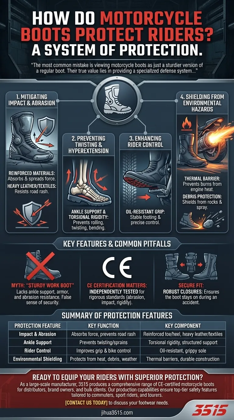Как мотоциклетные ботинки защищают райдеров? Объяснение основных функций безопасности Визуальное руководство