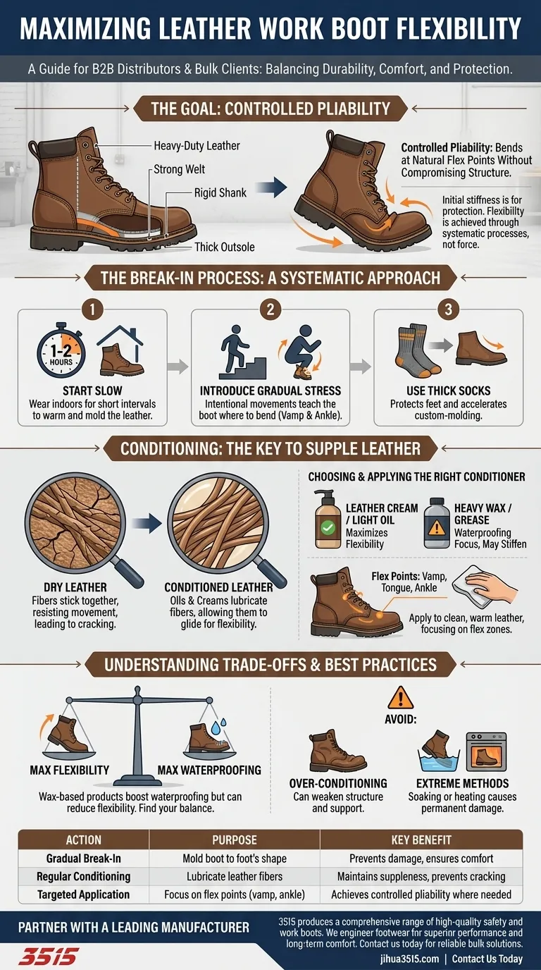 Comment maximiser la souplesse des bottes de travail en cuir ? Obtenez un confort et des performances durables Guide Visuel