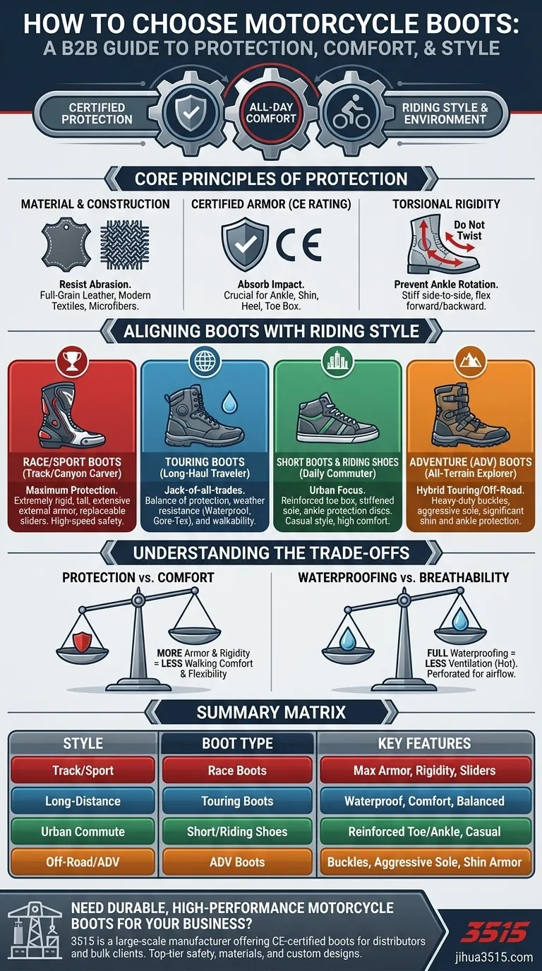 ما الذي يجب مراعاته عند اختيار أحذية الدراجات النارية؟ دليل السلامة والأناقة والراحة دليل مرئي