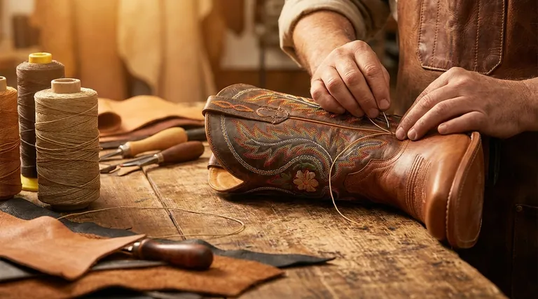 Qual è il significato del punto o del motivo con cordoncino a mano negli stivali western? | Una guida alla maestria artigianale e allo stile