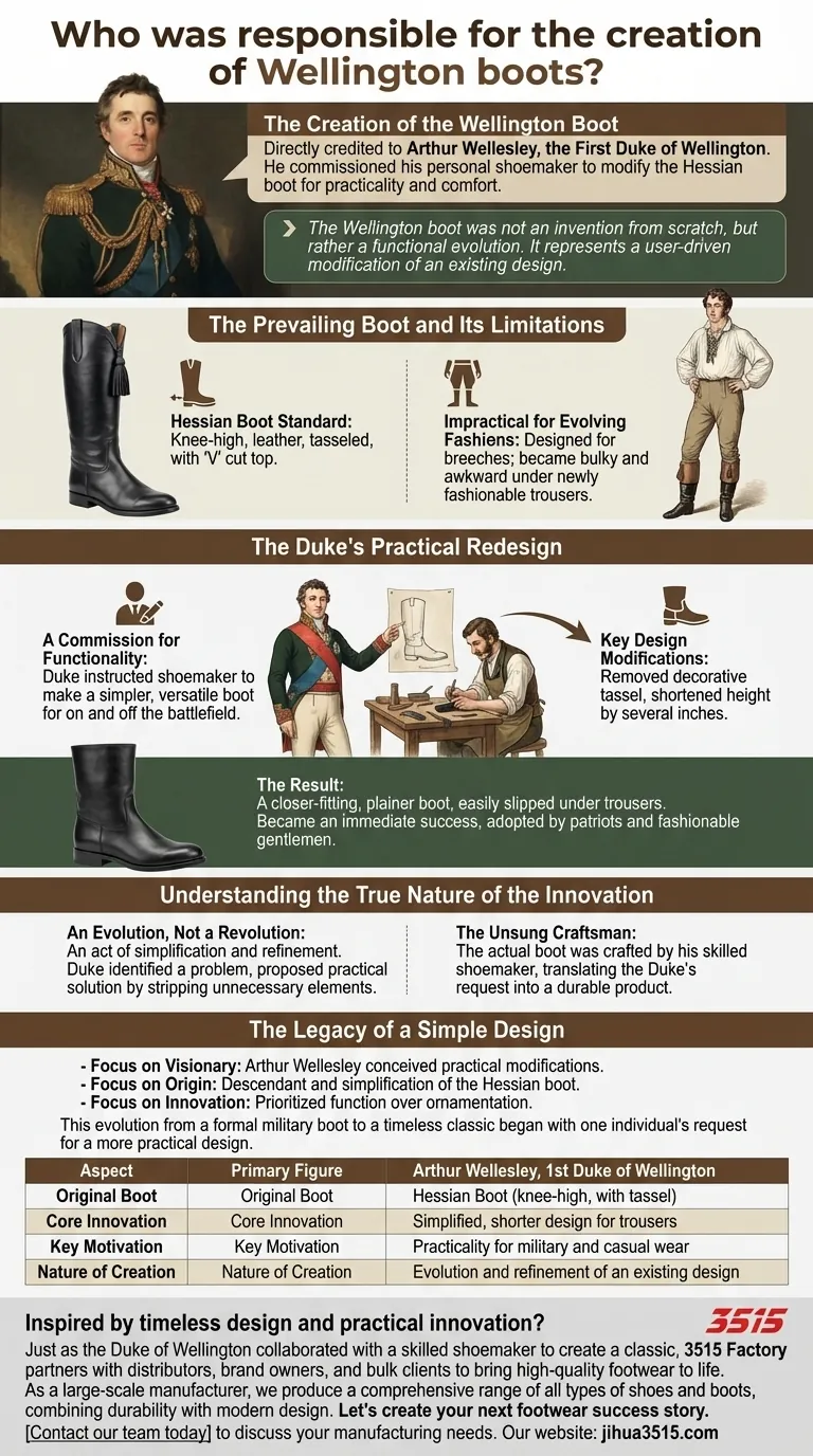 Кто отвечал за создание сапог Веллингтон? Инновация, обусловленная пользователем, от герцога Веллингтонского Визуальное руководство