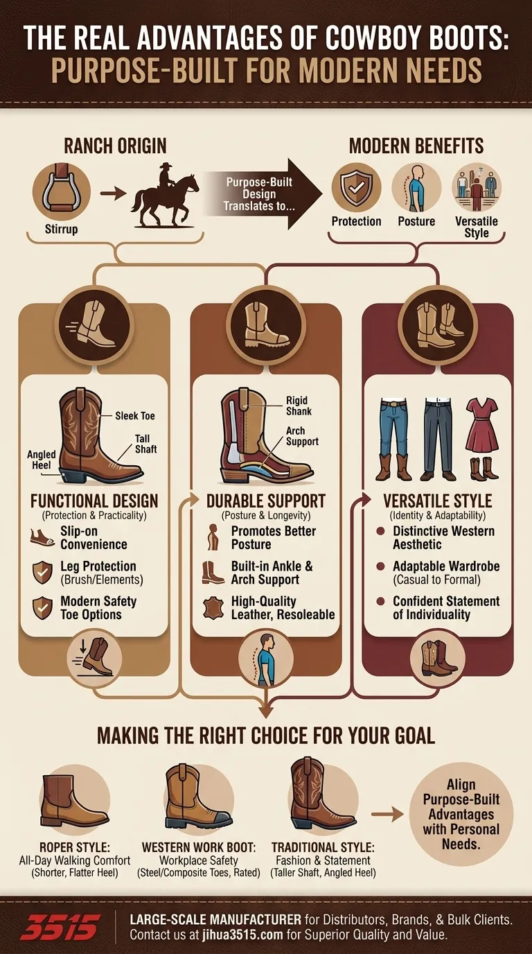 What are the key advantages of cowboy boots? Discover Unmatched Durability & Style Visual Guide