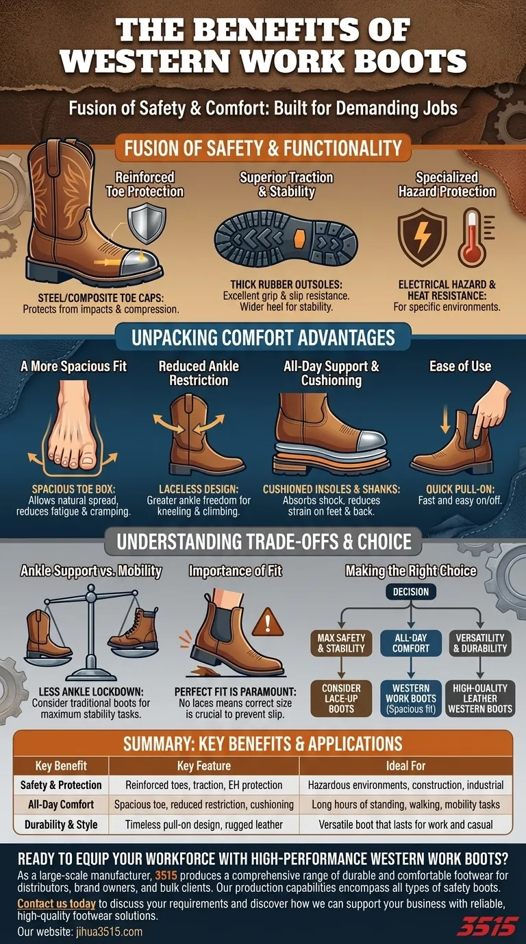 ¿Cuáles son los beneficios de las botas de trabajo Western? Comodidad, seguridad y durabilidad superiores Guía Visual