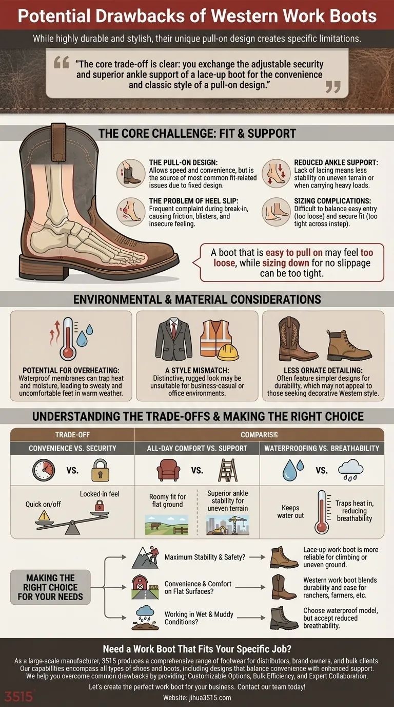 Quels sont les inconvénients potentiels des bottes de travail Western ? Peser la commodité par rapport au soutien Guide Visuel