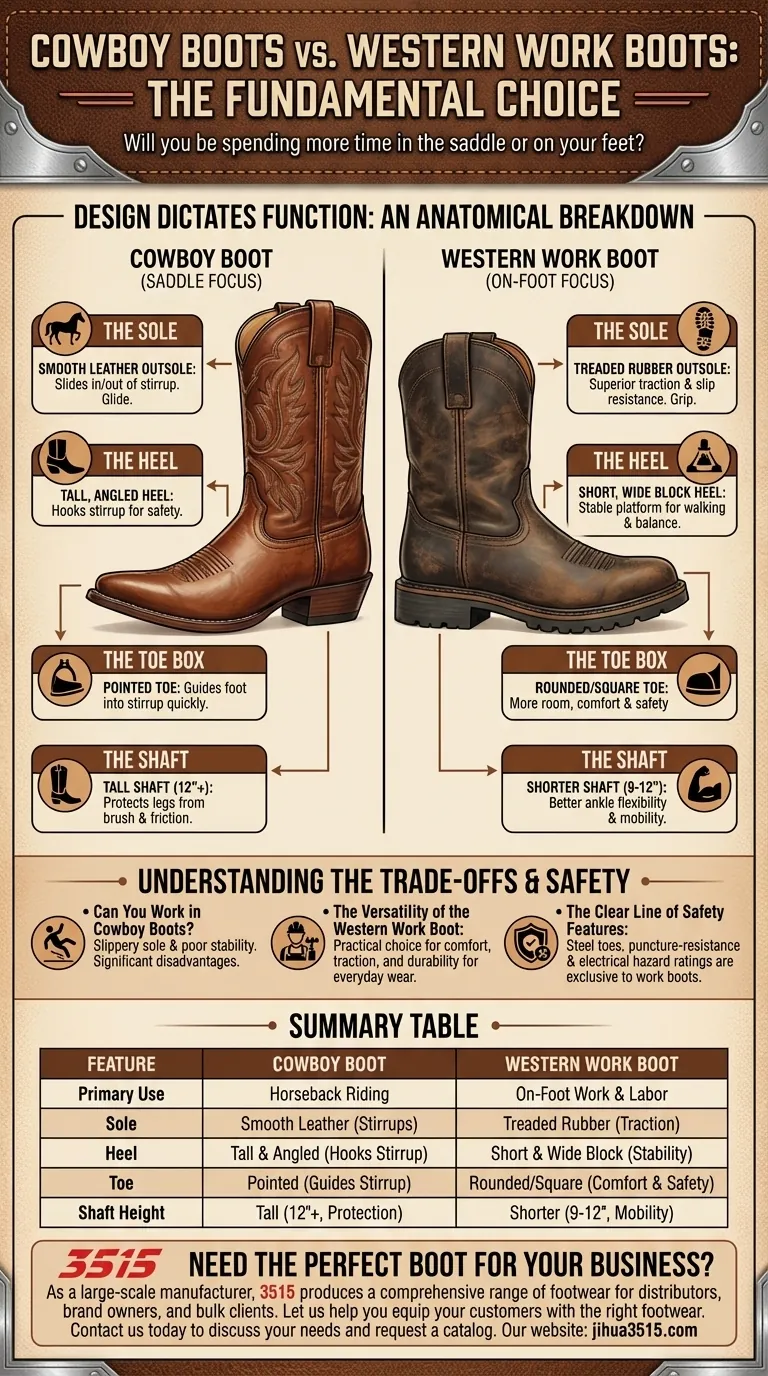 Как выбрать между ковбойскими сапогами и рабочими сапогами в западном стиле? Руководство по функциональности и стилю Визуальное руководство