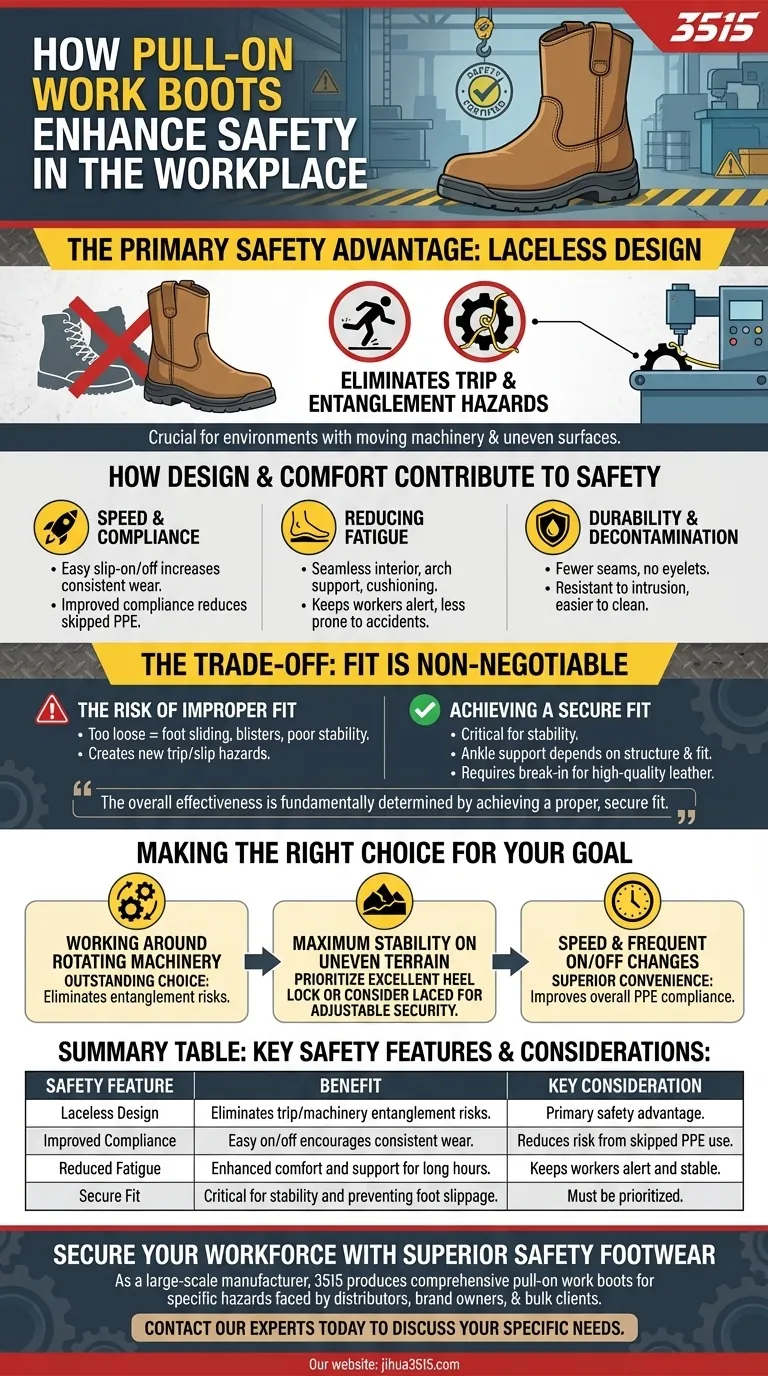 كيف تعزز أحذية العمل سهلة الارتداء السلامة في مكان العمل؟ القضاء على مخاطر التعثر والتشابك دليل مرئي