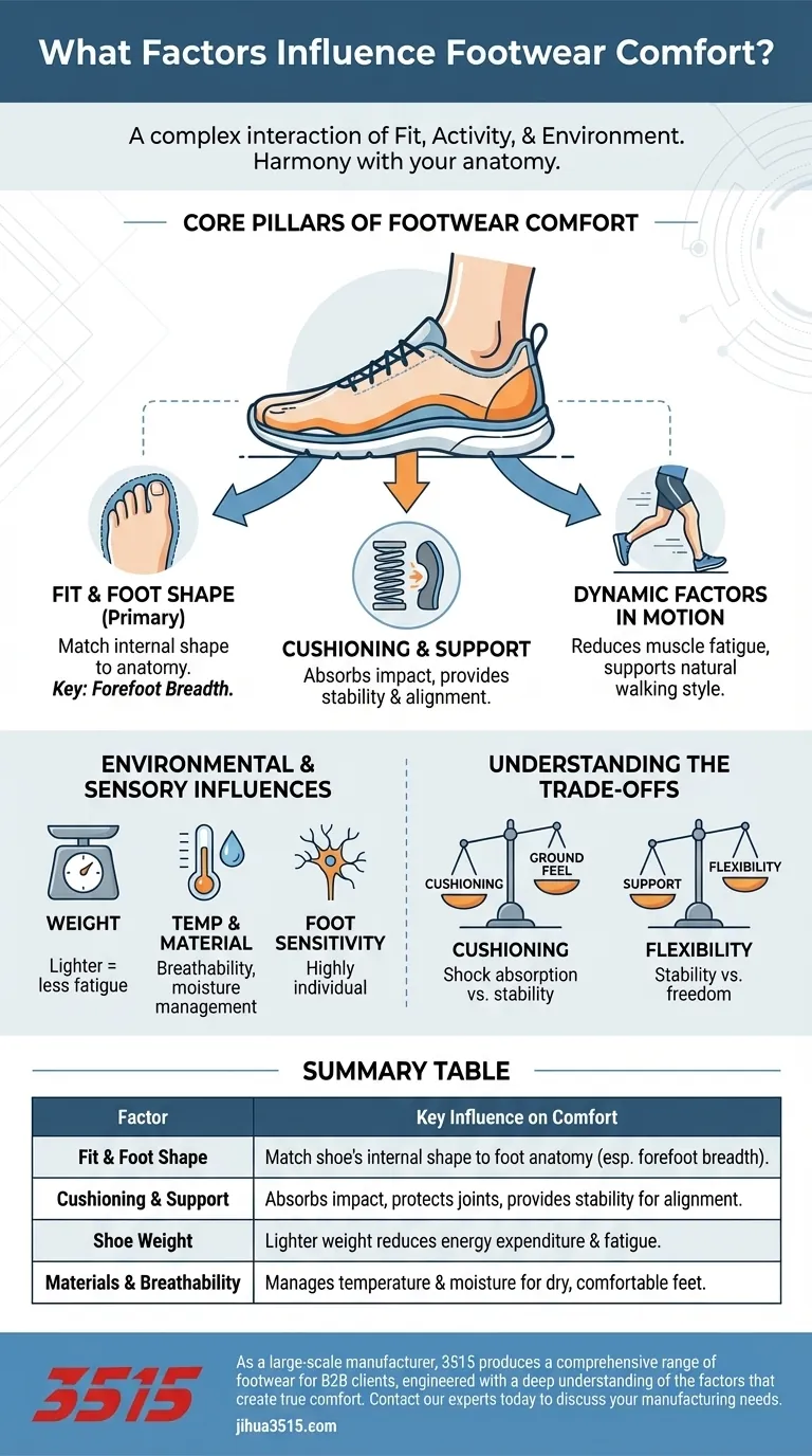 Quali fattori influenzano la percezione del comfort nelle calzature? Ottenere una calzata e un supporto perfetti Guida Visiva