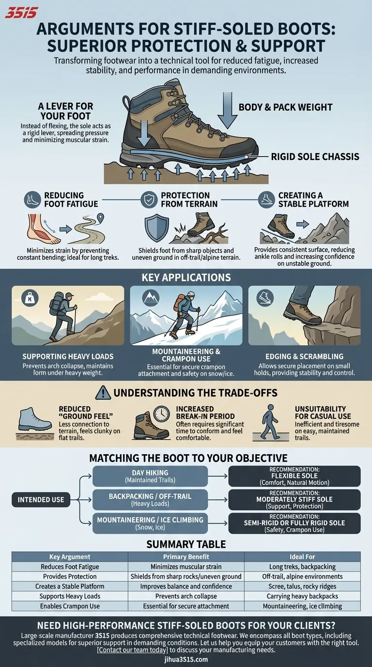 Quels sont les arguments en faveur des chaussures à semelles rigides ? Support et protection supérieurs pour les terrains exigeants Guide Visuel