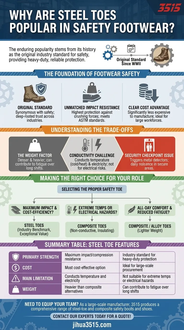 ¿Por qué son populares las punteras de acero en el calzado de seguridad? La guía definitiva para la protección de alta resistencia Guía Visual