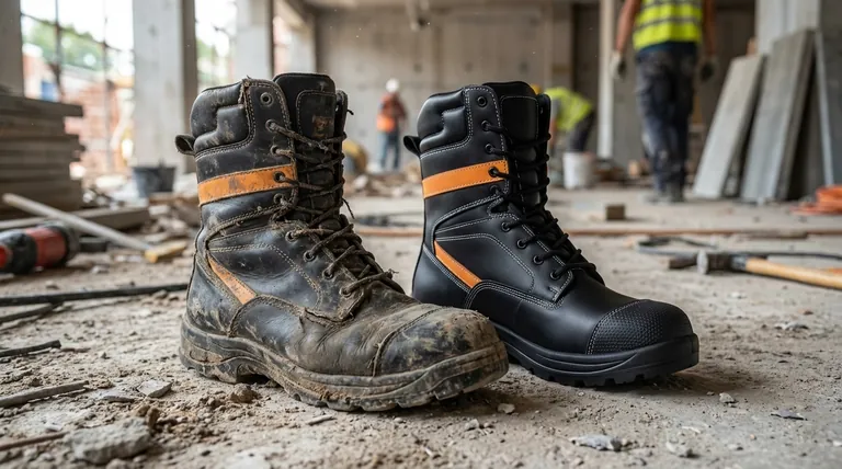 متى يجب استبدال أحذية السلامة؟ دليل العمر الافتراضي وعلامات السلامة