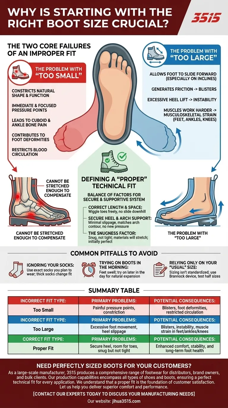 ¿Por qué es crucial empezar con la talla de bota correcta? La base de la comodidad y el rendimiento Guía Visual