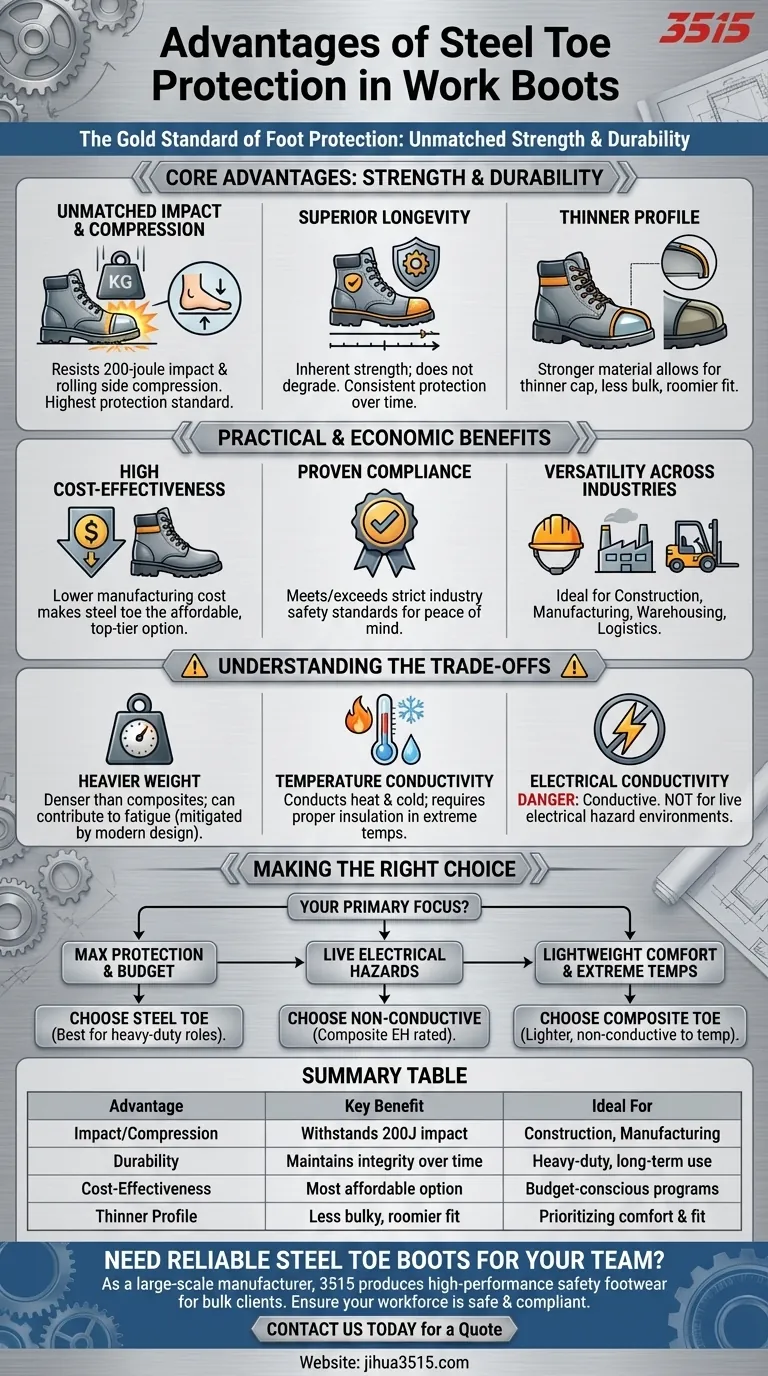 Was sind die Vorteile von Stahlkappenschutz in Arbeitsstiefeln? Unübertroffene Sicherheit & Haltbarkeit Visuelle Anleitung