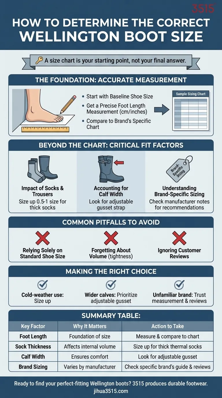Wie können Sie die richtige Größe für Gummistiefel anhand der Größentabelle ermitteln? Finden Sie die perfekte Passform für Komfort Visuelle Anleitung