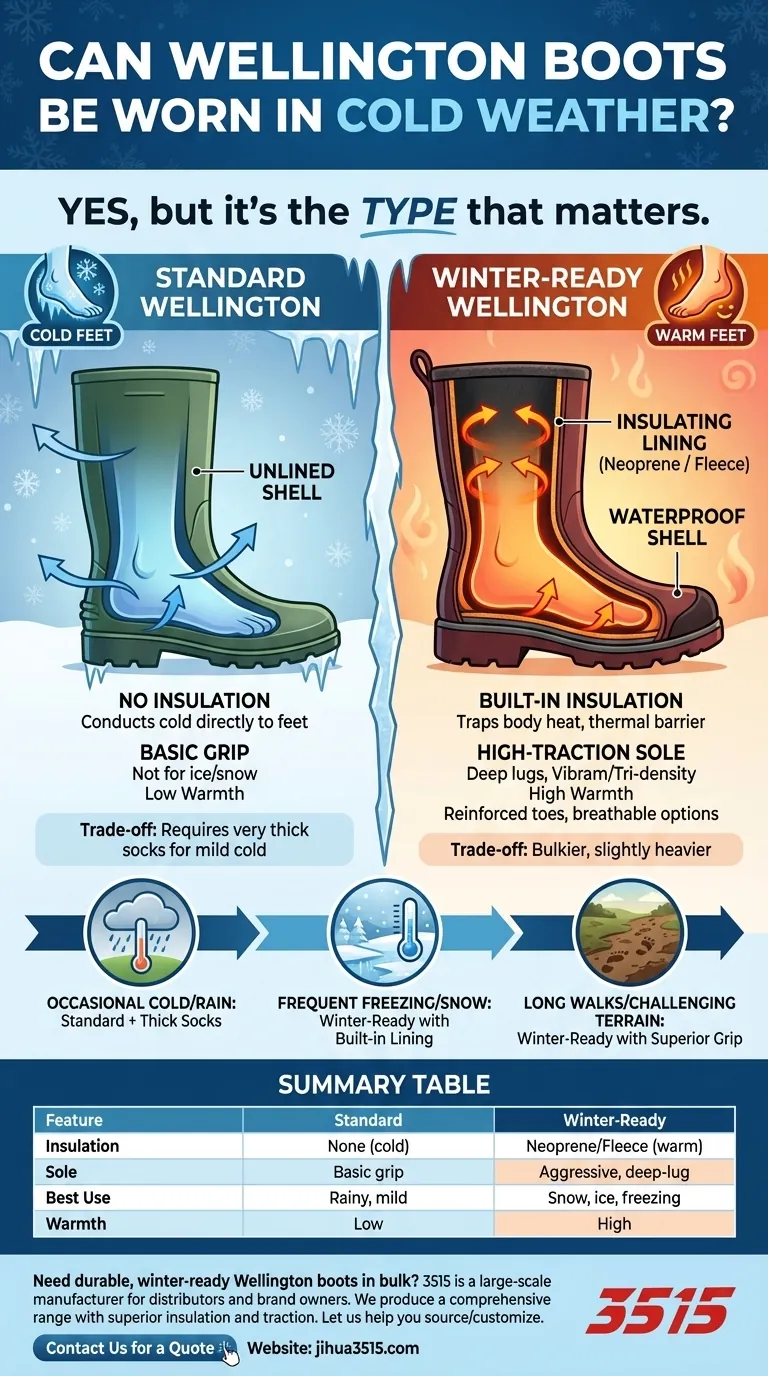 レインブーツは寒い時期に履けますか？はい、断熱性の高い適切なタイプを選べば可能です。 ビジュアルガイド
