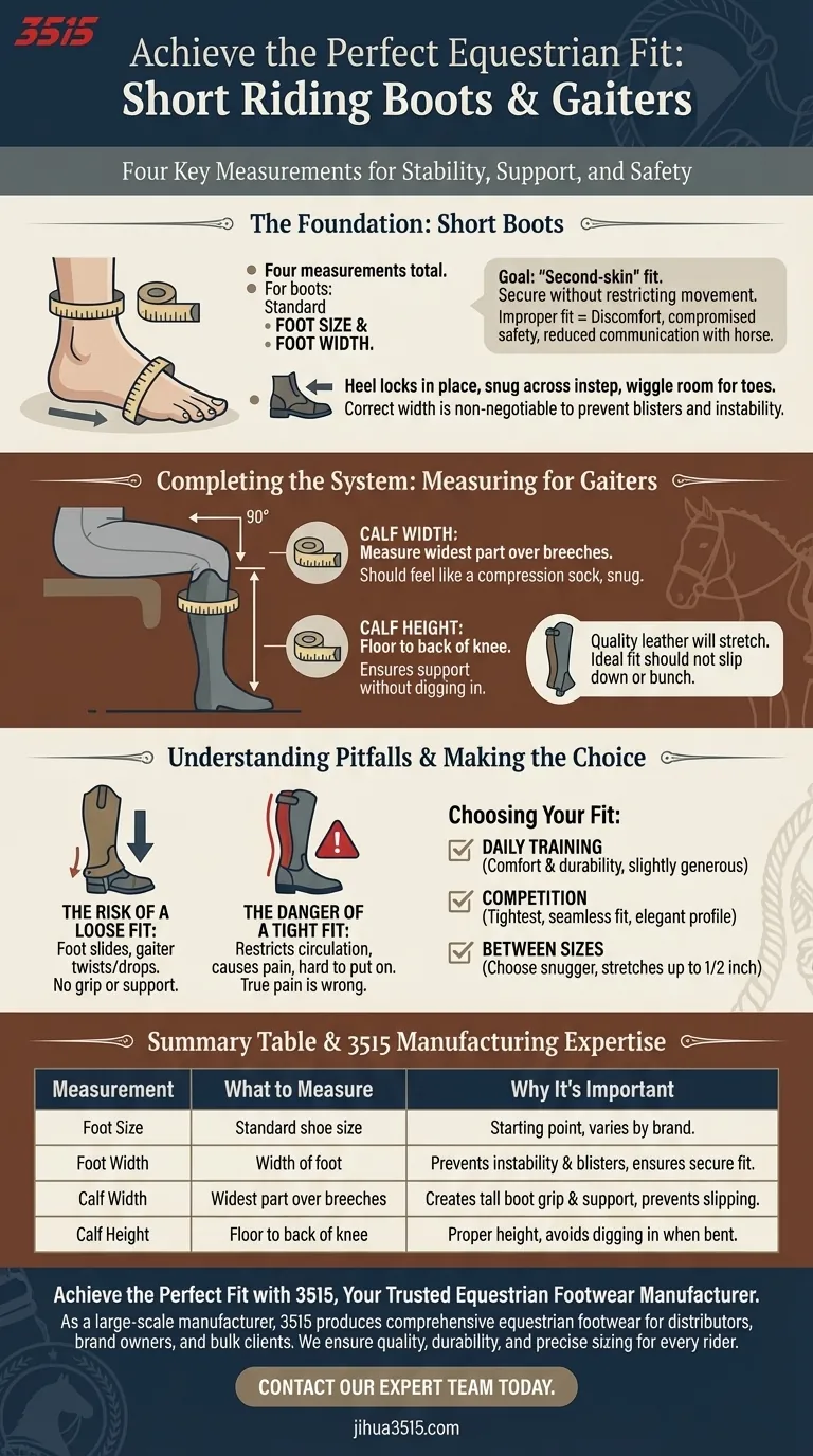 Какие размеры необходимы для подгонки коротких сапог и гетр для верховой езды? Добейтесь идеальной посадки для вашей поездки Визуальное руководство