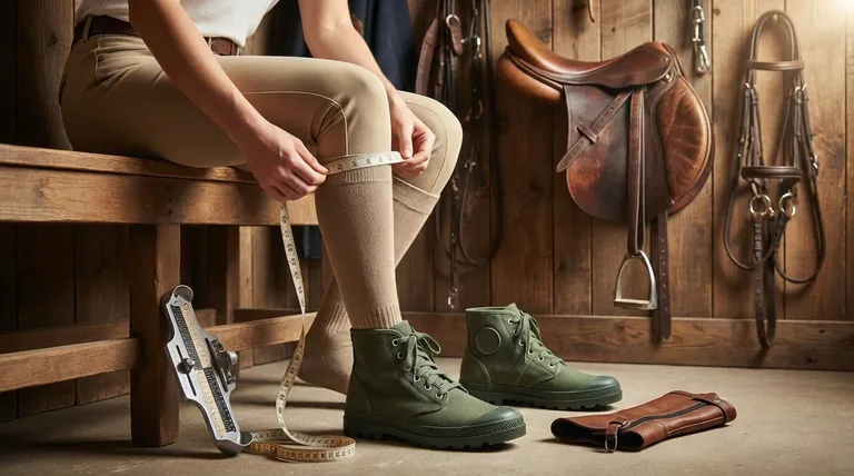¿Qué pasos se deben seguir para tomar medidas para botas de montar altas o polainas? Una guía para el ajuste perfecto