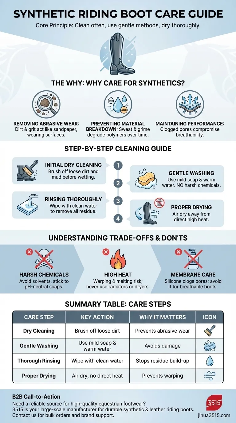 How should synthetic riding boots be cared for? A Guide to Long-Lasting Performance Visual Guide