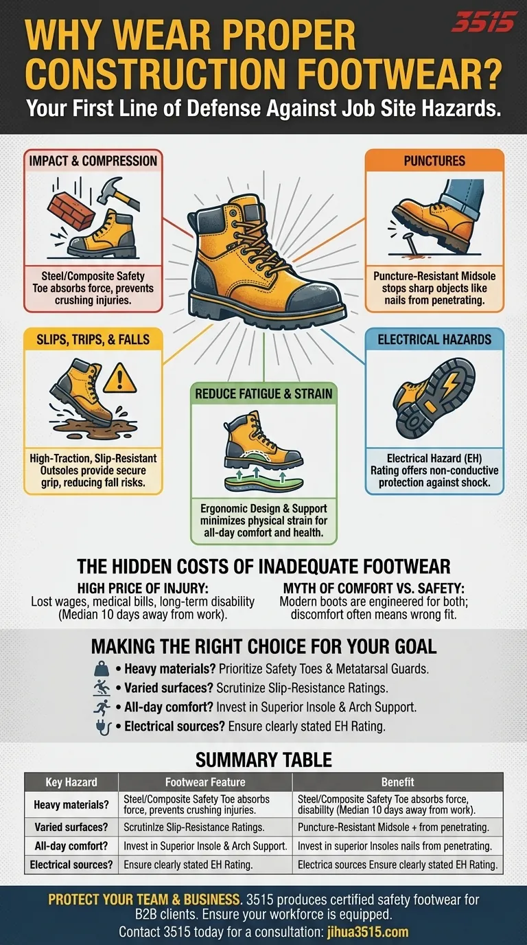 在事故多发的工作场所，穿着合适的建筑工地鞋为何如此重要？保护您的员工 图解指南