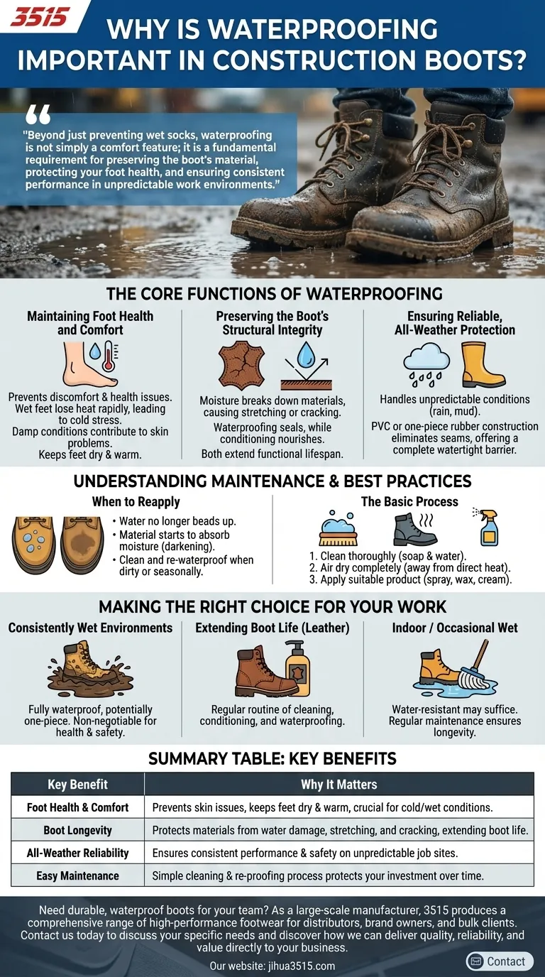 Perché l'impermeabilizzazione è importante negli scarponi da lavoro? Proteggi i tuoi piedi e il tuo investimento Guida Visiva