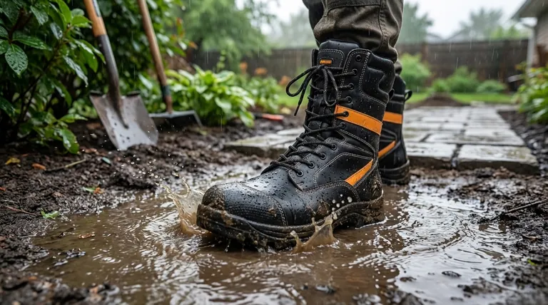 ¿Qué característica adicional es importante para el calzado de protección de los paisajistas? Esencial para el trabajo en todo tipo de clima