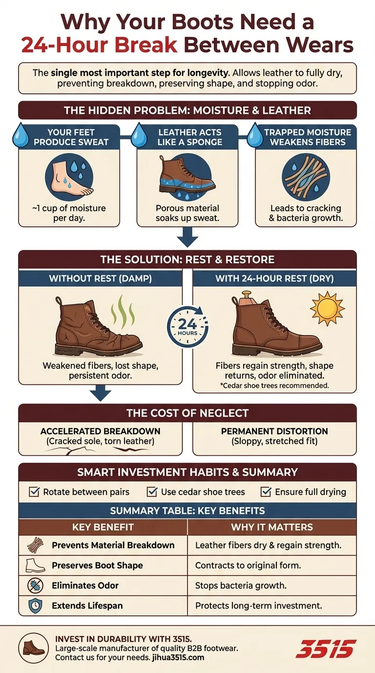 Why is it important to give new boots breaks between wears? The Secret to Long-Lasting Durability Visual Guide