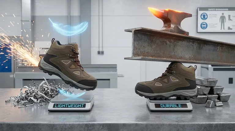 ¿Cómo se comparan las punteras de aleación con las de acero? Menor peso, protección igual