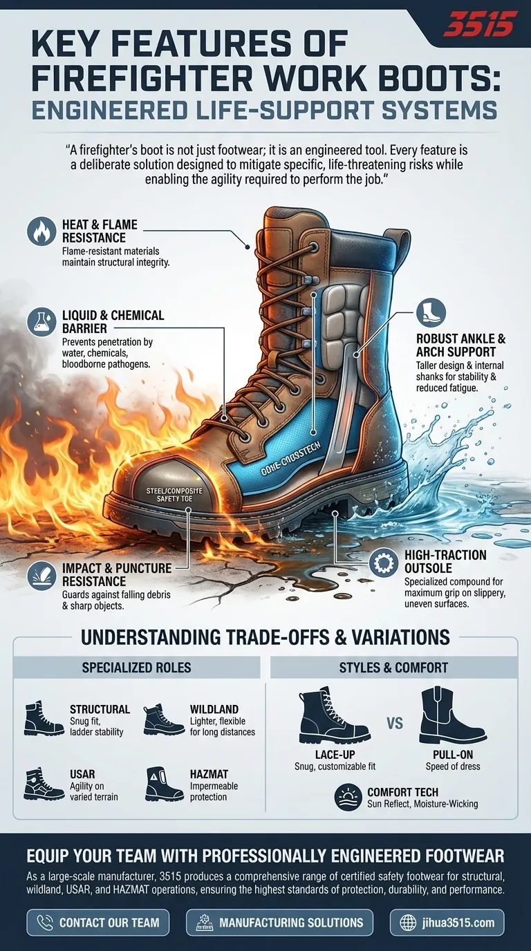 Quelles sont les caractéristiques clés des bottes de pompier ? Protection et soutien essentiels pour les premiers intervenants Guide Visuel