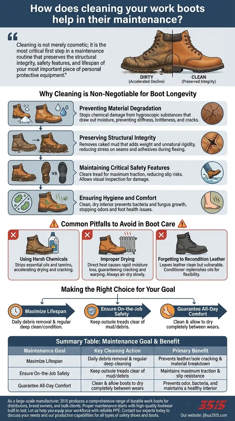 作業用ブーツのクリーニングは、そのメンテナンスにどのように役立ちますか？寿命を延ばし、安全性を高める ビジュアルガイド