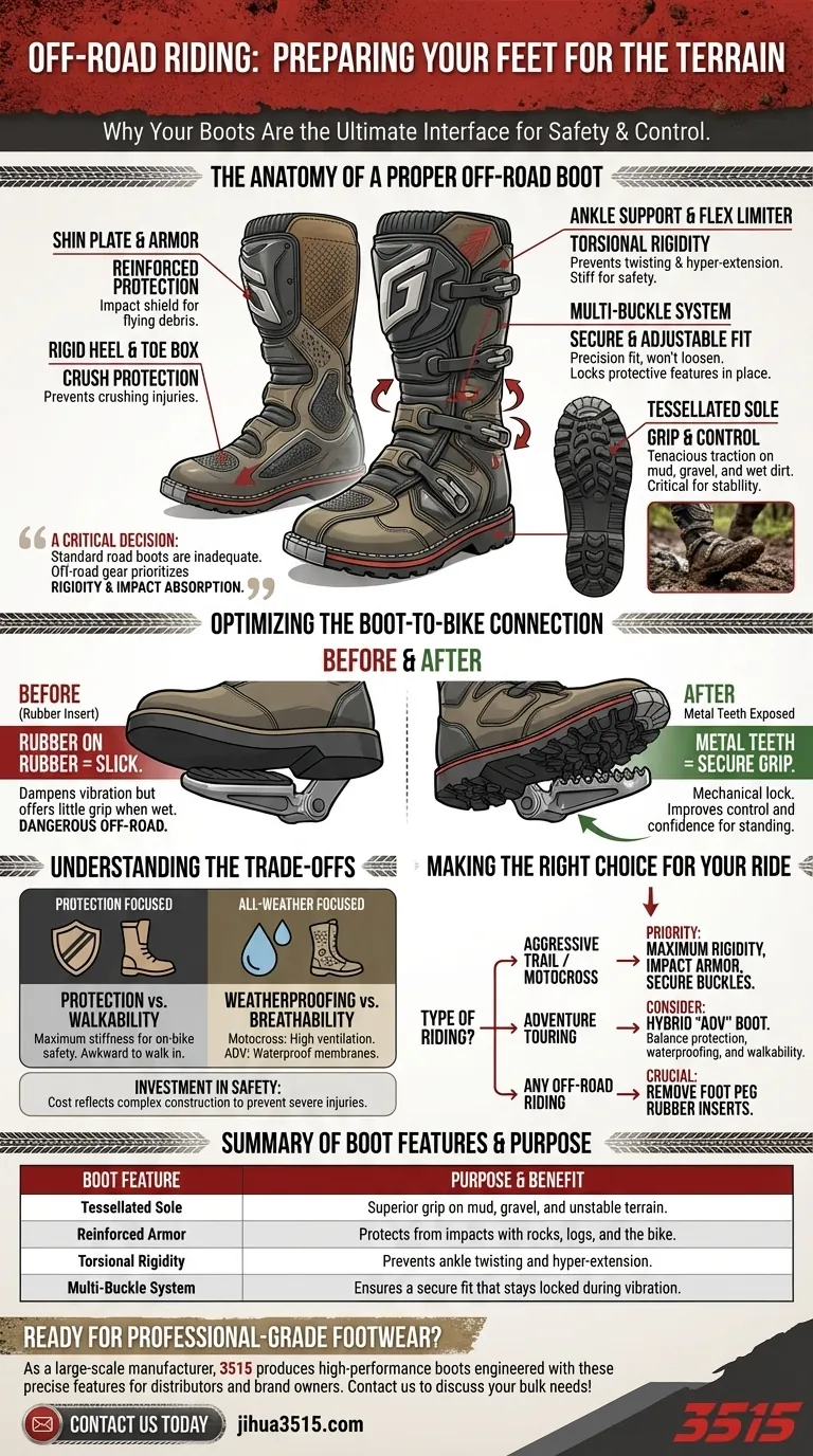Come dovrebbero prepararsi i motociclisti per la guida fuoristrada in termini di calzature? Equipaggiamento essenziale per sicurezza e controllo Guida Visiva