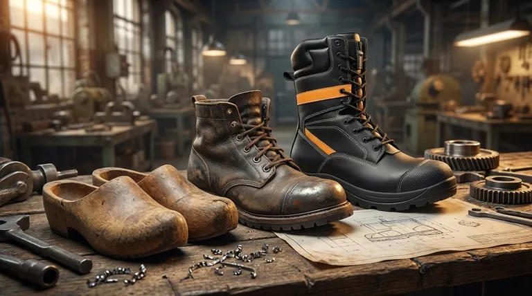 안전화의 역사적 배경은 무엇인가? 나무 나막신부터 현대 복합 소재까지