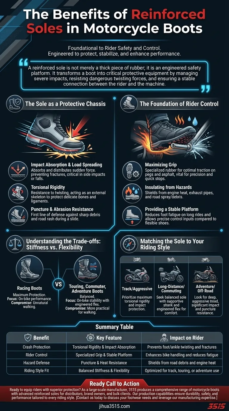 オートバイ用ブーツの強化されたソールにはどのような利点がありますか？ライダーにとって不可欠な保護とコントロール ビジュアルガイド