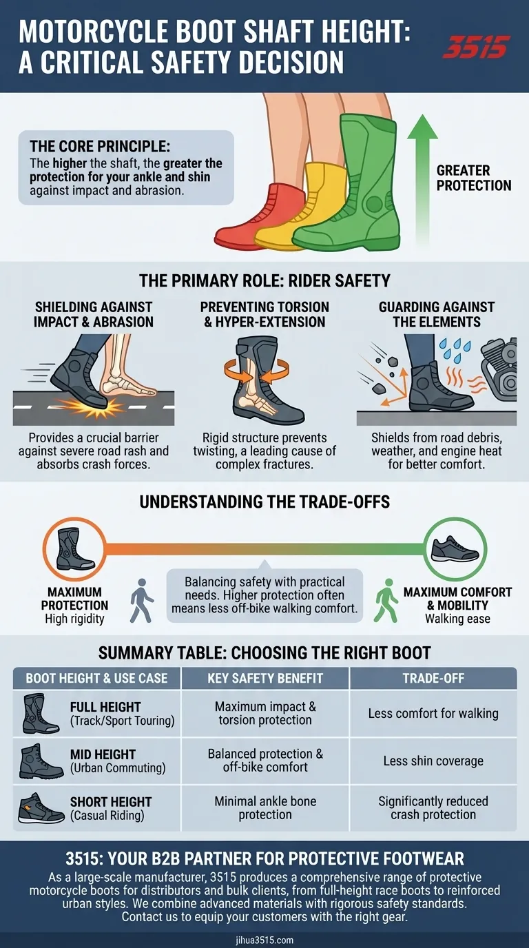¿Por qué es importante la altura de la caña en las botas de moto? Un factor crítico para la seguridad del conductor Guía Visual