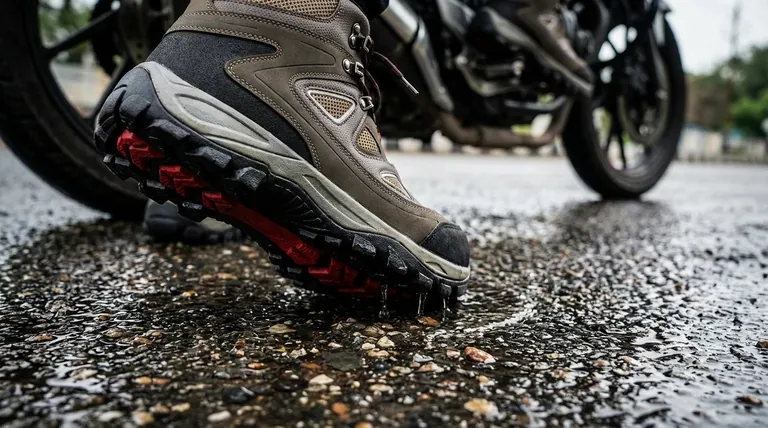 Que doivent considérer les motocyclistes en ce qui concerne les semelles et l'adhérence des bottes de moto ? Maximisez votre adhérence et votre sécurité
