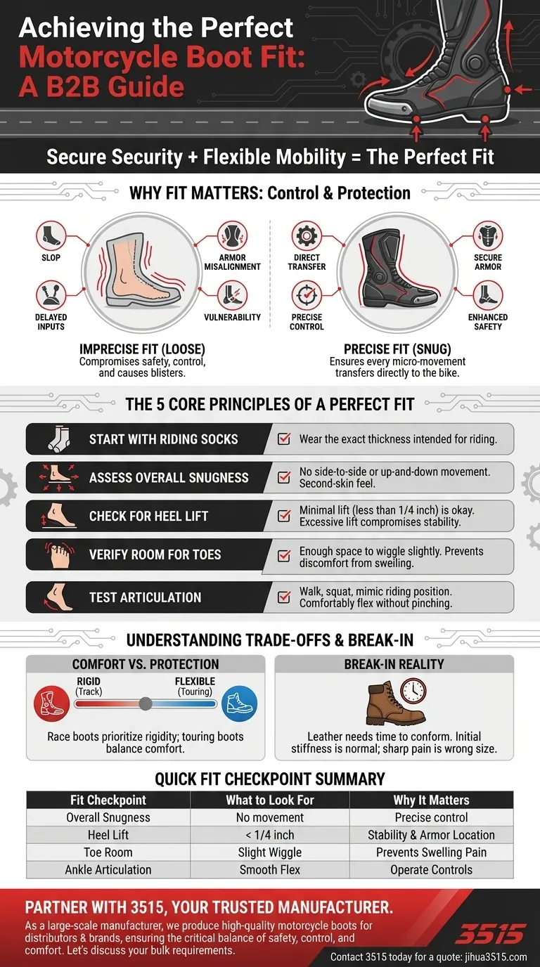 라이더는 오토바이 부츠의 완벽한 핏을 어떻게 보장할 수 있을까요? 꼭 맞고 안전한 컨트롤을 위한 가이드 시각적 가이드