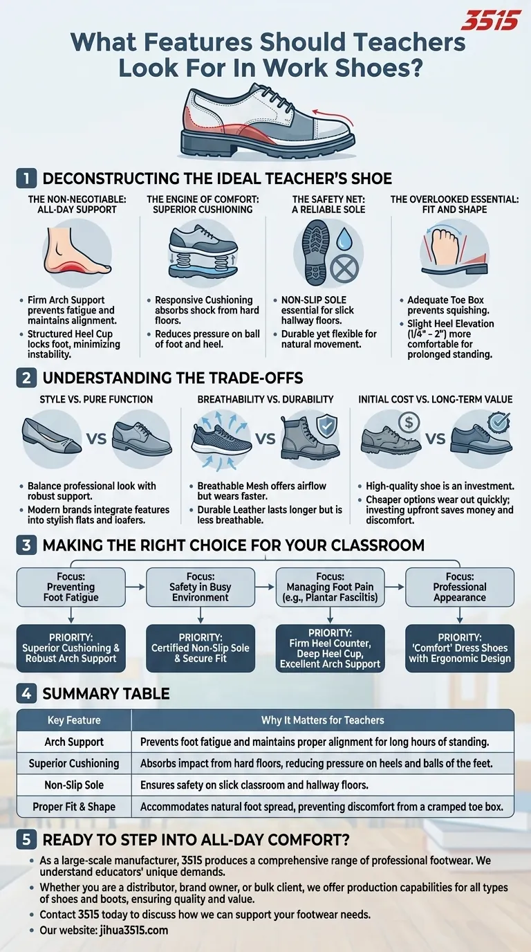 ¿Qué características deben buscar los profesores en el calzado de trabajo? Encuentra comodidad y soporte durante todo el día Guía Visual