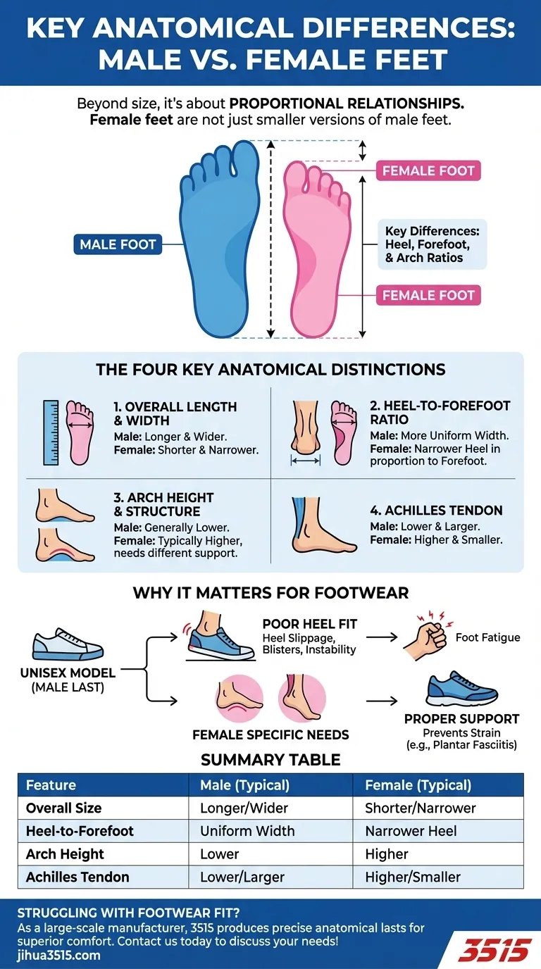 Каковы ключевые анатомические различия между мужской и женской стопой? Найдите идеальную пару для формы вашей стопы Визуальное руководство