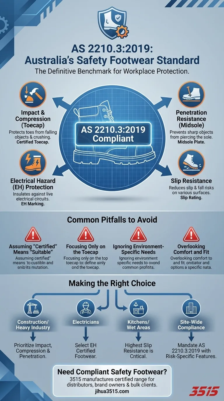 ما هو معيار أحذية السلامة في أستراليا؟ تأكد من الامتثال للمعيار AS 2210.3:2019 دليل مرئي