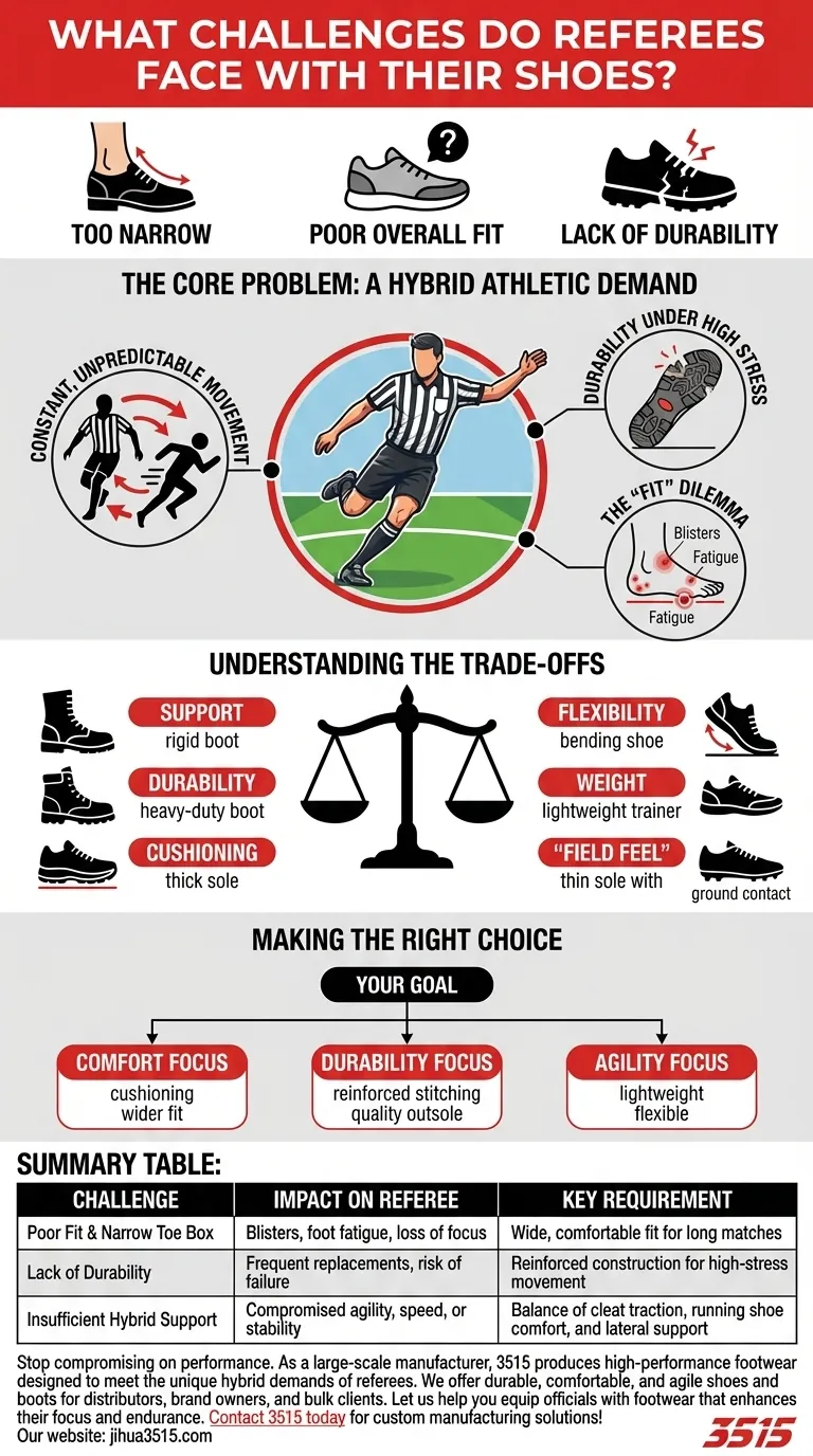 ¿Qué desafíos enfrentan los árbitros con sus zapatos? Encontrar el ajuste perfecto para un rendimiento óptimo Guía Visual