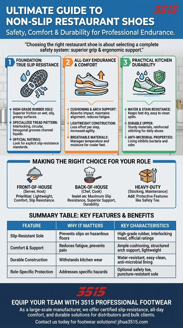 ما هي الميزات التي يجب البحث عنها في أحذية المطاعم غير القابلة للانزلاق؟ اكتشف الأفضل للسلامة والراحة دليل مرئي