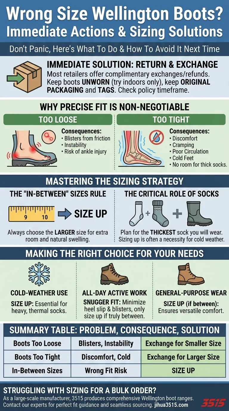 ¿Qué hacer si se elige la talla incorrecta de botas de agua? Consigue el ajuste perfecto y evita las ampollas Guía Visual