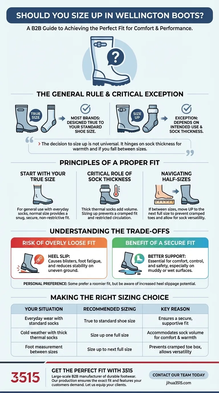 Deve aumentar o tamanho das galochas? Um guia para o ajuste perfeito em qualquer condição Guia Visual