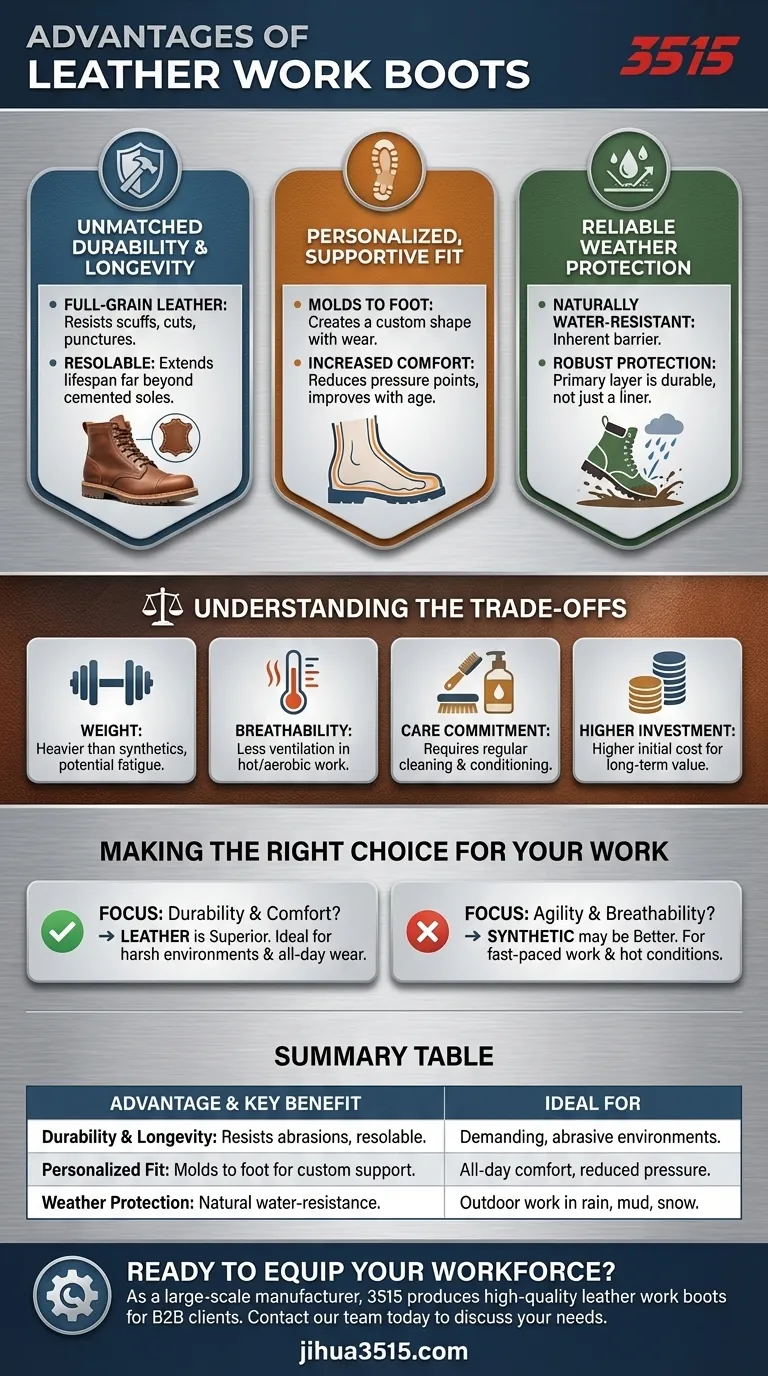 革製の安全靴の利点は何ですか？比類なき耐久性とカスタムフィット ビジュアルガイド