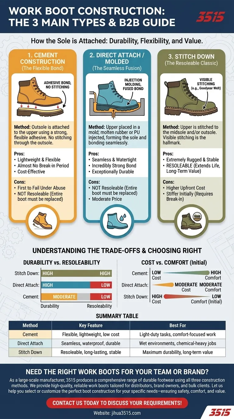 Каковы три основных типа конструкции рабочих ботинок? Выберите правильные ботинки для вашей работы Визуальное руководство