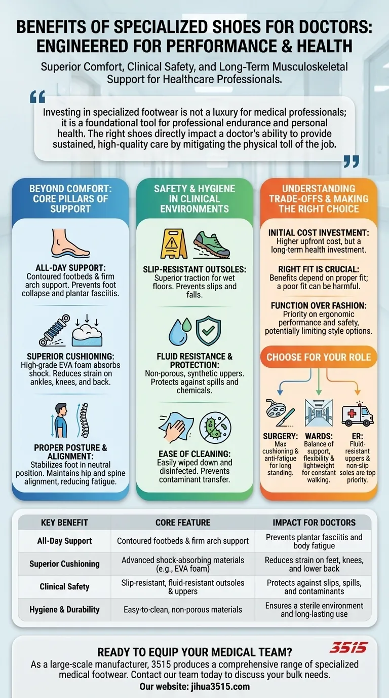 医師向け専門靴のメリットは何ですか？快適性、安全性、持久力を向上させます ビジュアルガイド