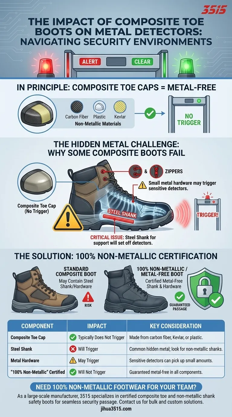 Welche Auswirkungen haben Composite-Zehenstiefel auf Metalldetektoren? Ein Leitfaden für Sicherheitseinrichtungen Visuelle Anleitung