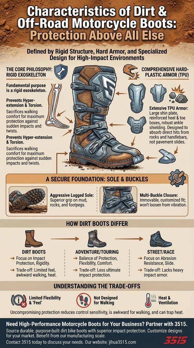 Was sind die Merkmale von Dirt & Off-Road-Motorradstiefeln? Kompromissloser Schutz für Off-Road-Fahrten Visuelle Anleitung
