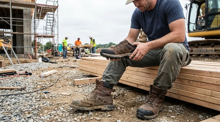 Quels problèmes les ouvriers du bâtiment rencontrent-ils avec les chaussures de travail traditionnelles ? Découvrez les coûts cachés d'un mauvais chaussage.