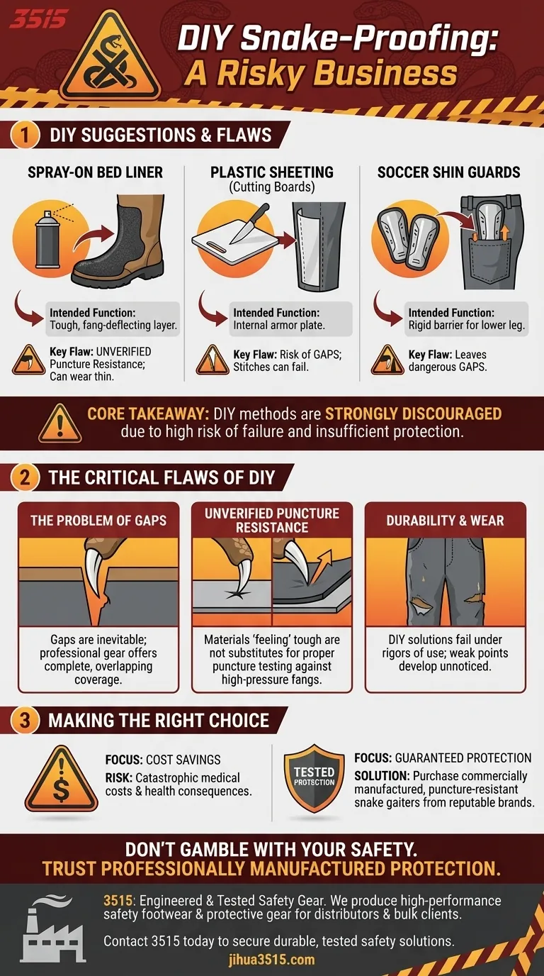 What DIY snake-proof material suggestions were proposed? Why Experts Advise Against Them Visual Guide