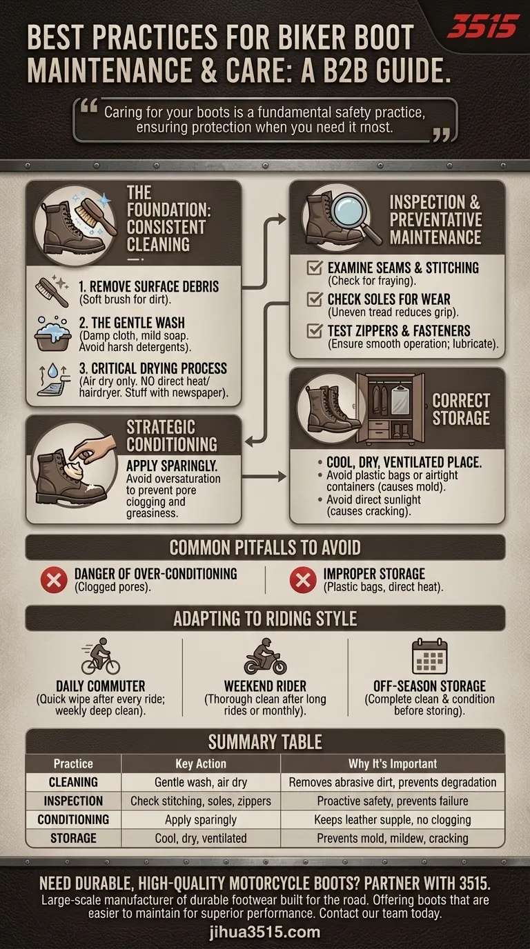 Was sind die besten Praktiken für die Wartung und Pflege von Motorradstiefeln? Verlängern Sie die Lebensdauer und Sicherheit Ihrer Stiefel Visuelle Anleitung