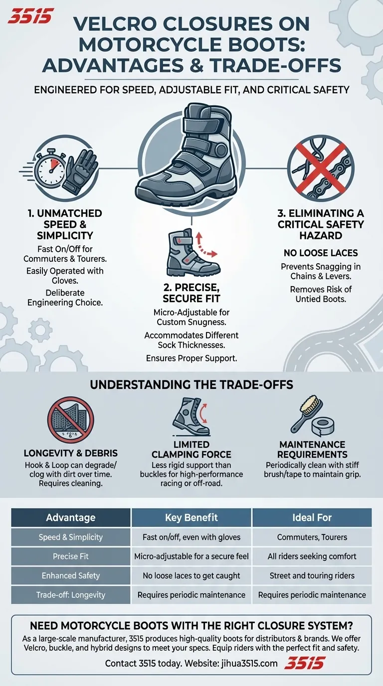 摩托车靴上的魔术贴有什么优点？速度、安全性和完美贴合 图解指南
